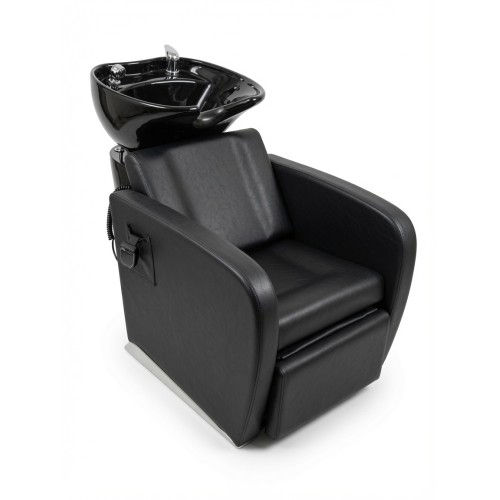 Парикмахерская мойка с креслом, с регулируемой наклоняемой спинкой, Reshable DK-78077C, черная