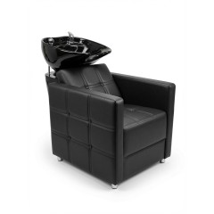 Парикмахерская мойка с креслом, с регулируемой наклоняемой спинкой, Reshable DK-78089, черная