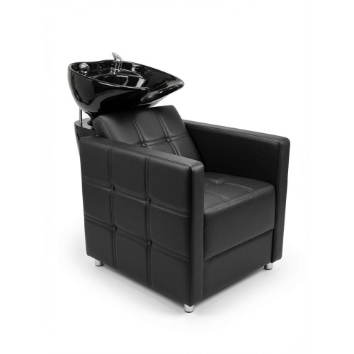 Парикмахерская мойка с креслом, с регулируемой наклоняемой спинкой, Reshable DK-78089, черная