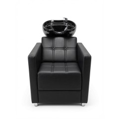 Парикмахерская мойка с креслом, с регулируемой наклоняемой спинкой, Reshable DK-78089, черная
