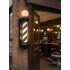 Барберпул (Barber Pole) светодиодный настенный 80 см, вращающийся, с LED-подсветкой, Reshable BP34 черно-белый
