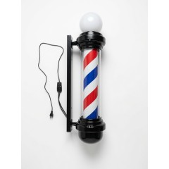 Барберпул (Barber Pole) светодиодный настенный 80 см, вращающийся, с LED-подсветкой, Reshable BP35 красный-белый-синий