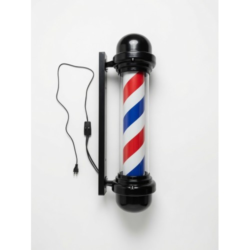 Барберпул (Barber Pole) черный корпус, светодиодный настенный 73 см, вращающийся, с LED-подсветкой, Reshable BP71 красный-белый-синий