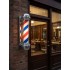 Барберпул (Barber Pole) серый корпус светодиодный настенный 73 см, вращающийся, с LED-подсветкой, Reshable BP71B красный-белый-синий