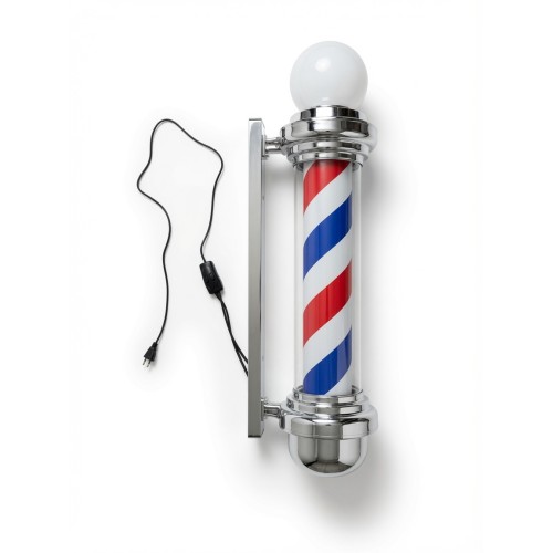 Барберпул (Barber Pole) светодиодный настенный 80 см, вращающийся, с LED-подсветкой, Reshable BP88 красный-белый-синий