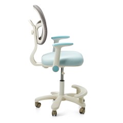 Детское эргономичное кресло с ортопедической спинкой, JIQIAO DE2009B голубое