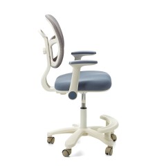 Детское эргономичное кресло с ортопедической спинкой, JIQIAO DE2009G сине-серое