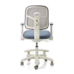 Детское эргономичное кресло с ортопедической спинкой, JIQIAO DE2009G сине-серое