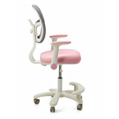 Детское эргономичное кресло с ортопедической спинкой, JIQIAO DE2009P розовое