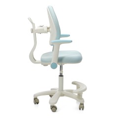 Детское эргономичное кресло с ортопедической спинкой, JIQIAO DE2010B голубое