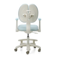 Детское эргономичное кресло с ортопедической спинкой, JIQIAO DE2010B голубое