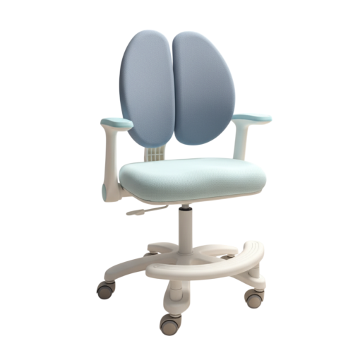 Уценка Детское эргономичное кресло с ортопедической спинкой, JIQIAO DE2010B голубое