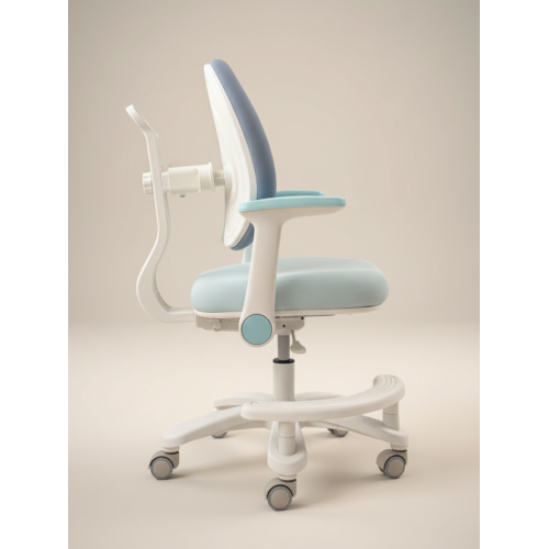 Уценка Детское эргономичное кресло с ортопедической спинкой, JIQIAO DE2010B голубое