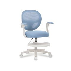 Детское эргономичное кресло с ортопедической спинкой, JIQIAO DE2021B голубое
