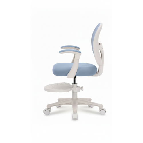 Детское эргономичное кресло с ортопедической спинкой, JIQIAO DE2021B голубое
