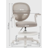Детское эргономичное кресло с ортопедической спинкой, JIQIAO DE2021G серое