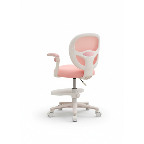 Детское эргономичное кресло с ортопедической спинкой, JIQIAO DE2021P розовое