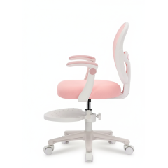 Детское эргономичное кресло с ортопедической спинкой, JIQIAO DE2021P розовое