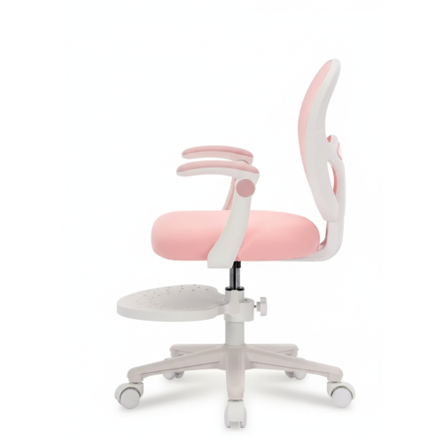 Детское эргономичное кресло с ортопедической спинкой, JIQIAO DE2021P розовое