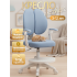 Детское эргономичное кресло с ортопедической спинкой, JIQIAO DE2022B голубое