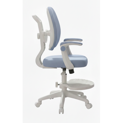 Детское эргономичное кресло с ортопедической спинкой, JIQIAO DE2022B голубое
