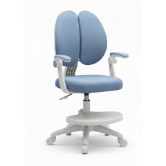 Детское эргономичное кресло с ортопедической спинкой, JIQIAO DE2022B голубое