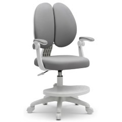Детское эргономичное кресло с ортопедической спинкой, JIQIAO DE2022G серое