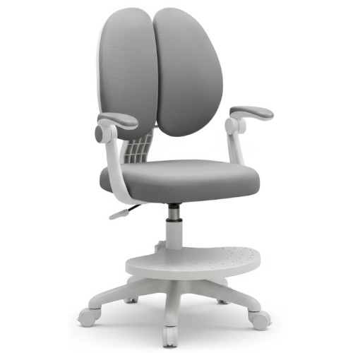 Детское эргономичное кресло с ортопедической спинкой, JIQIAO DE2022G серое