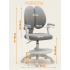 Детское эргономичное кресло с ортопедической спинкой, JIQIAO DE2022G серое