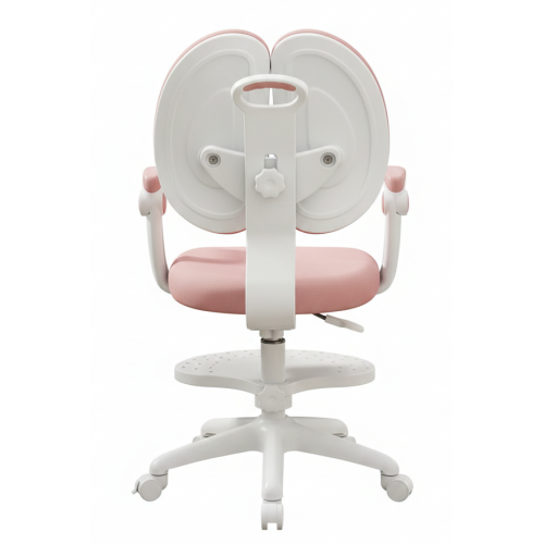 Детское эргономичное кресло с ортопедической спинкой, JIQIAO DE2022P розовое