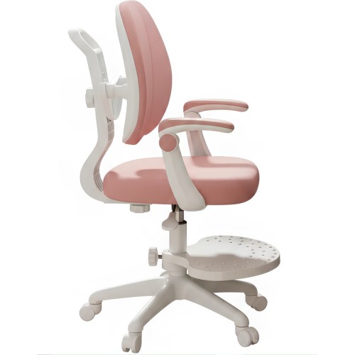 Детское эргономичное кресло с ортопедической спинкой, JIQIAO DE2022P розовое