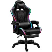 Геймерское кресло c RGB подсветкой, JIQIAO DG8003-B  черное