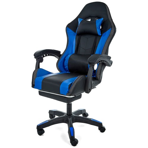 Геймерское кресло c RGB подсветкой, JIQIAO DG8003-BB  синее