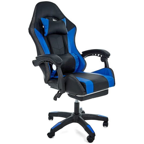 Геймерское кресло c RGB подсветкой, JIQIAO DG8003-BB  синее