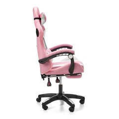 Геймерское кресло c RGB подсветкой, JIQIAO DG8003-PT  розовое