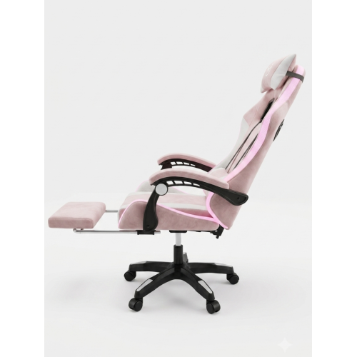 Геймерское кресло c RGB подсветкой, JIQIAO DG8003-БР-Т  розовое