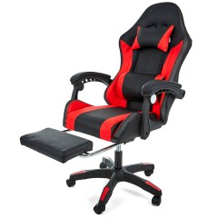 Геймерское кресло c RGB подсветкой, JIQIAO DG8003-RB  красное