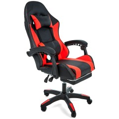 Геймерское кресло c RGB подсветкой, JIQIAO DG8003-RB  красное