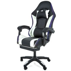 Геймерское кресло c RGB подсветкой, JIQIAO DG8003-WB белое 