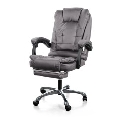 Кресло компьютерное офисное с вибромассажем, JIQIAO DM7001-S  серое