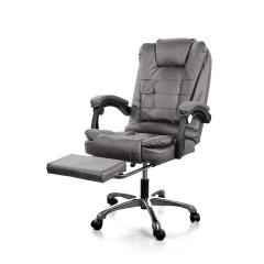 Кресло компьютерное офисное с вибромассажем, JIQIAO DM7001-S  серое
