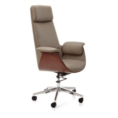 Кресло компьютерное офисное, JIQIAO DM7206-G  коричнево-серое