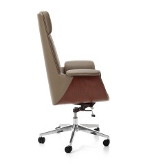 Кресло компьютерное офисное, JIQIAO DM7206-G  коричнево-серое