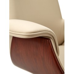 Кресло компьютерное офисное, JIQIAO DM7206-M  молочное