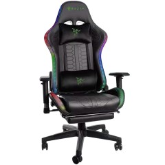 Игровое кресло с подсветкой на колесиках Razer RGB JIQIAO G3037A-RGB черное
