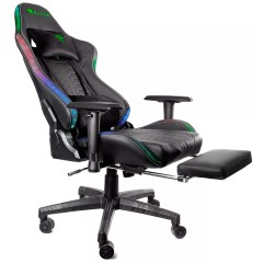 Игровое кресло с подсветкой на колесиках Razer RGB JIQIAO G3037A-RGB черное