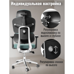 Компьютерное офисное кресло ортопедическое, JIQIAO R6001-З зеленое