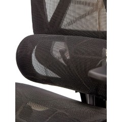 Кресло ортопедическое компьютерное с подставкой для ног  JIQIAO R8015B черное