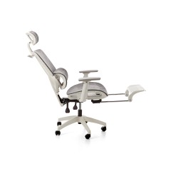 Кресло ортопедическое компьютерное с подставкой для ног  JIQIAO R8015W белое