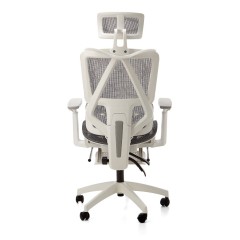 Кресло ортопедическое компьютерное с подставкой для ног  JIQIAO R8015W белое